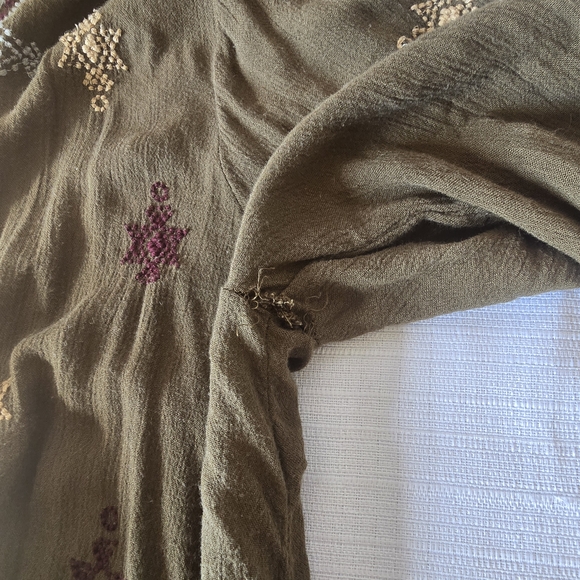 Free People Olive Floral Long Sleeve Dress - Picture 13 of 14